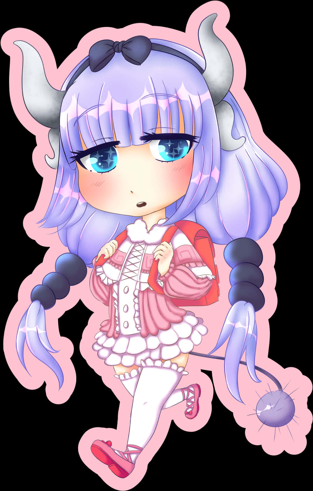 Kanna Kamui Anime Character PNG Image