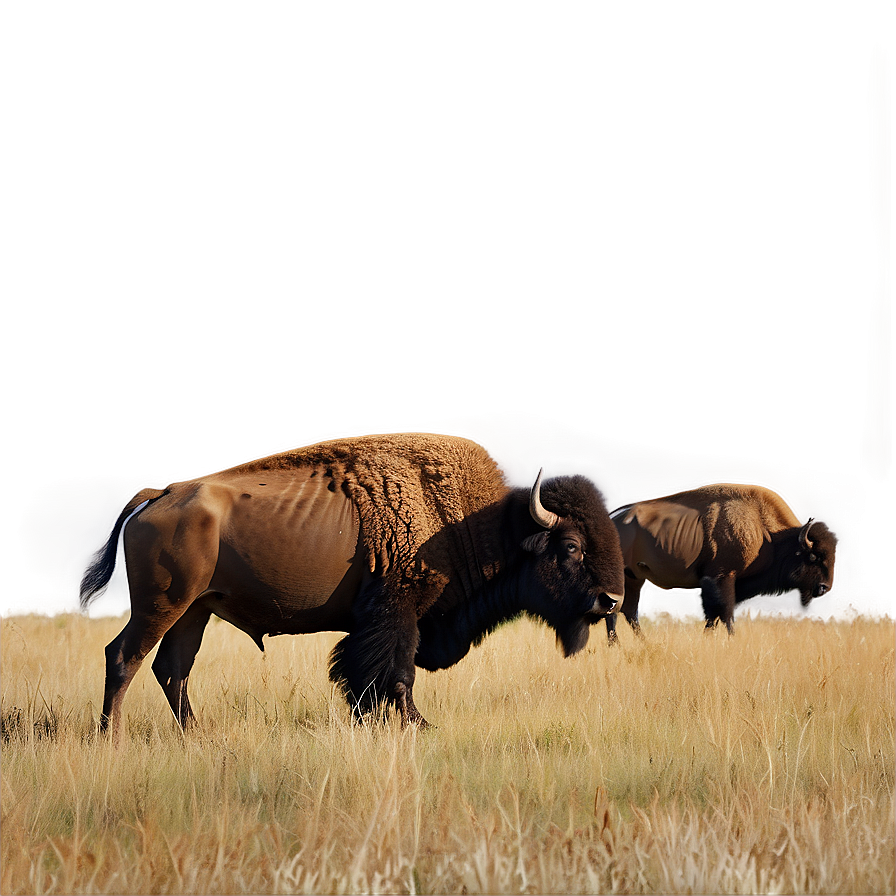 Kansas Bison On The Prairie Png Oyl32 PNG Image