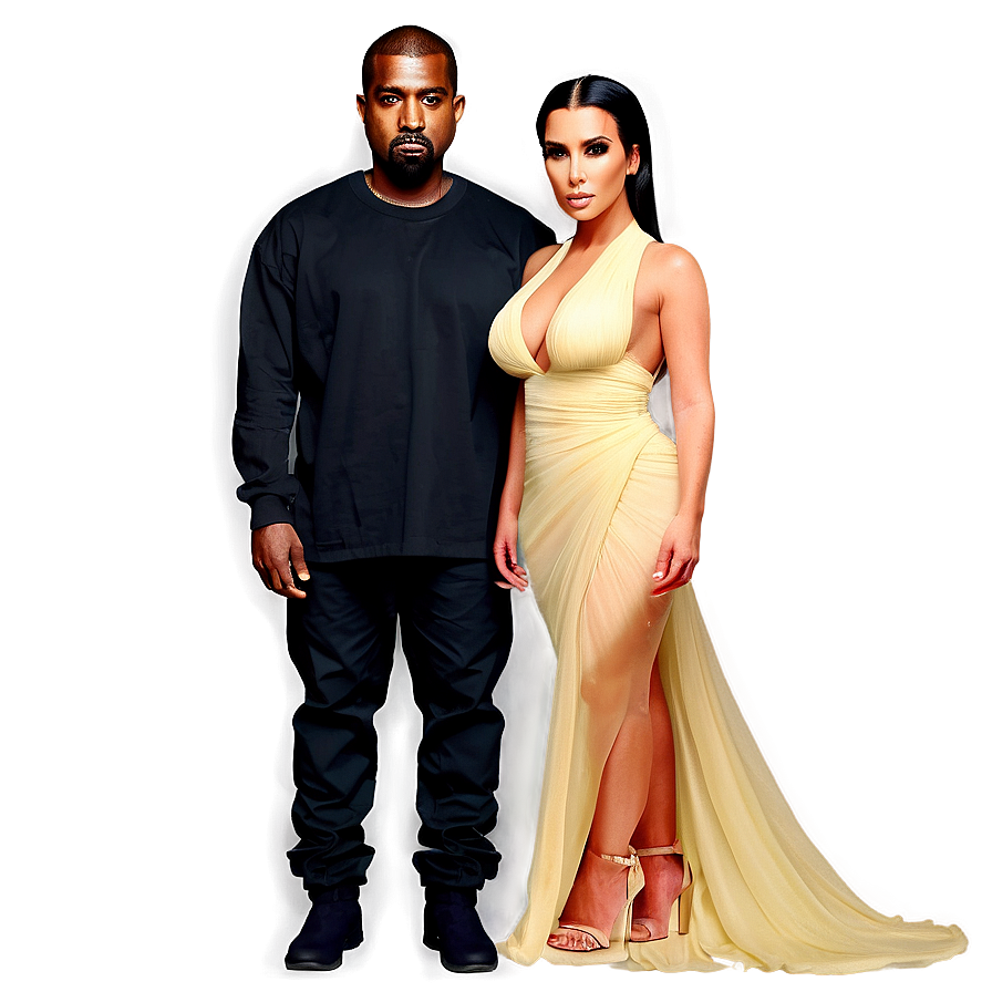 Kanye And Kim Kardashian Png Xta67 PNG Image