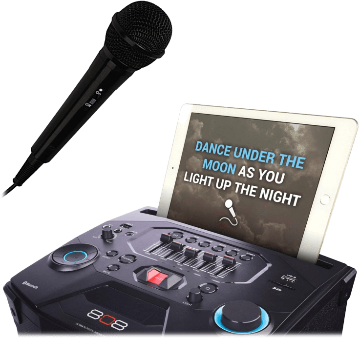 Karaoke Setup Nighttime Entertainment PNG Image