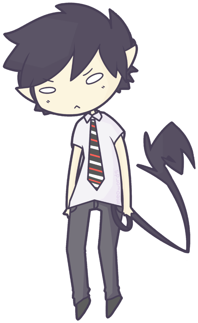 Kawaii Anime Boywith Tail PNG Image