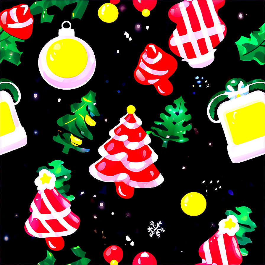 Kawaii Christmas Theme Png Dfn PNG Image