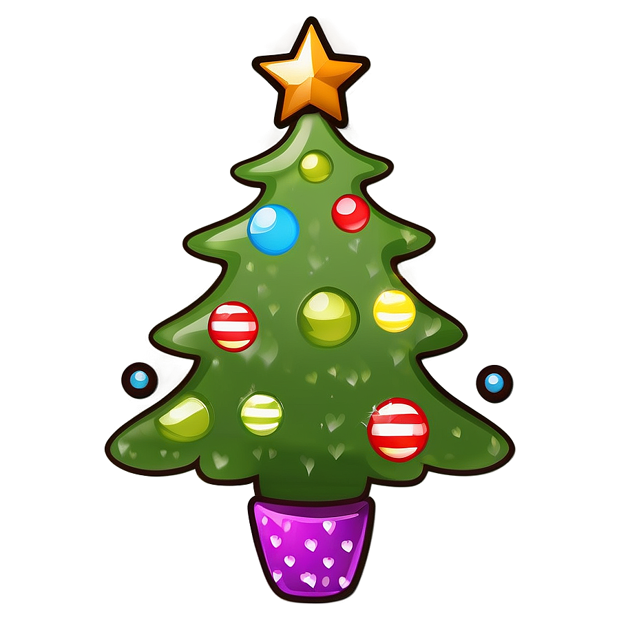 Kawaii Christmas Tree Decoration Png Ywn58 PNG Image