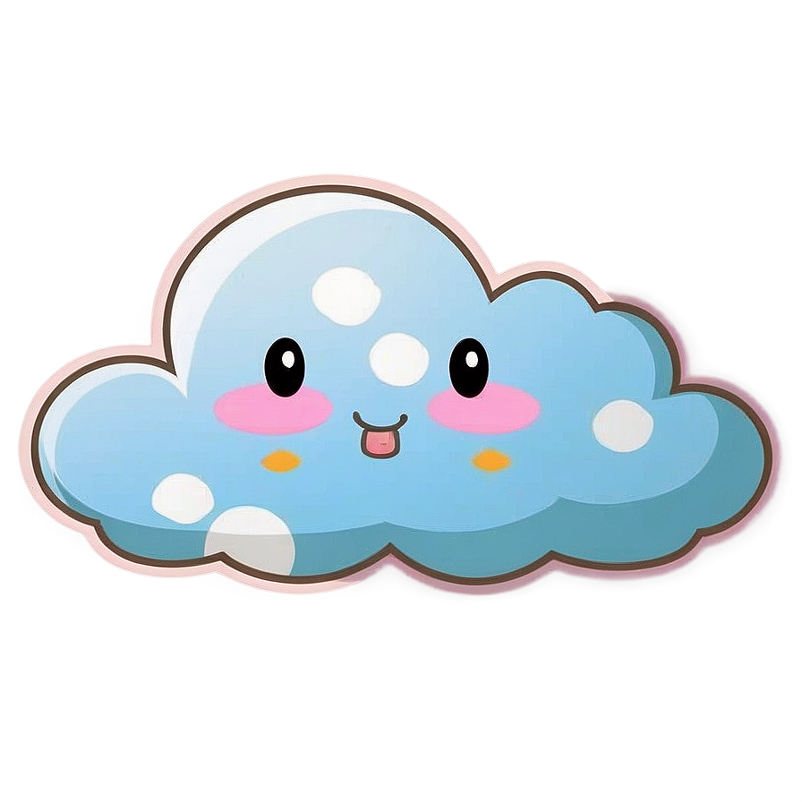 Kawaii Cloud Cartoon Png Nnw PNG Image