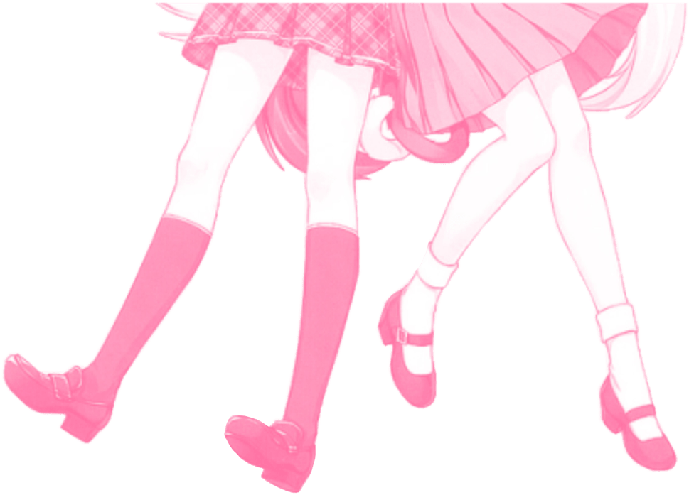 Kawaii Pink Walking Legs PNG Image