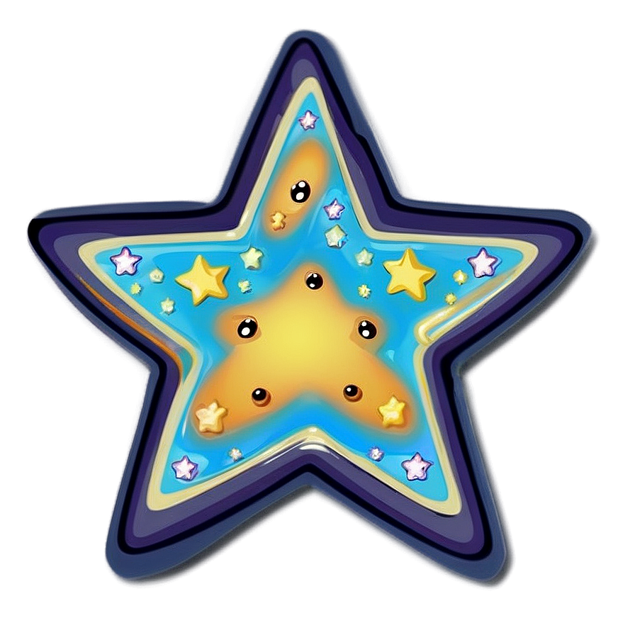 Kawaii Star Pattern Png 06132024 PNG Image