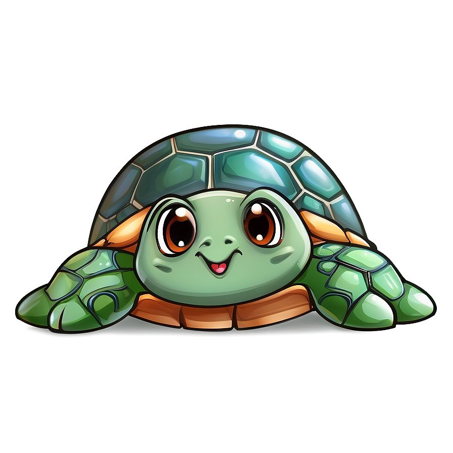 Kawaii Turtle Sticker Png 05232024 PNG Image