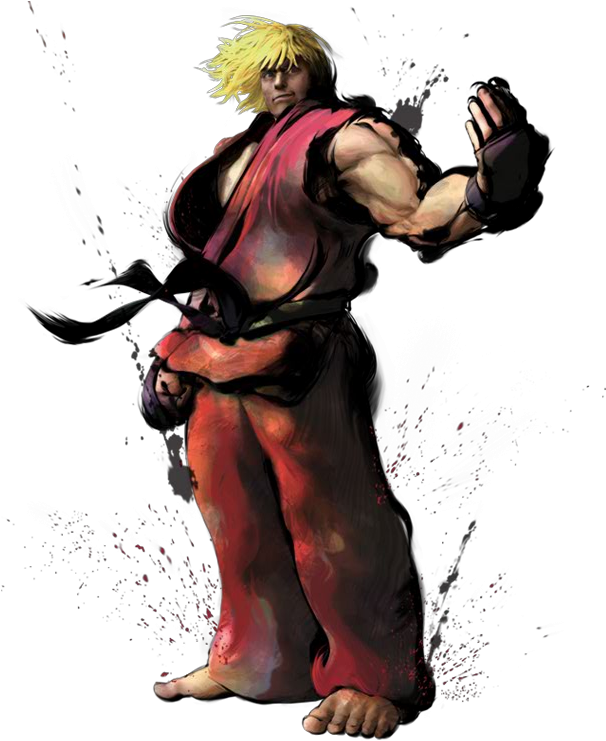 Ken Masters Street Fighter Artwork PNG Image