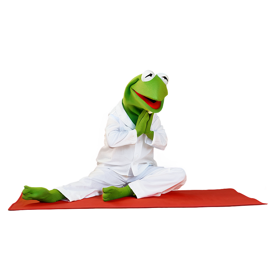 Kermit Doing Yoga Png 92 PNG Image