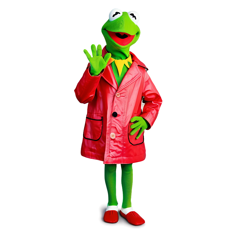 Kermit In Raincoat Png 05232024 PNG Image