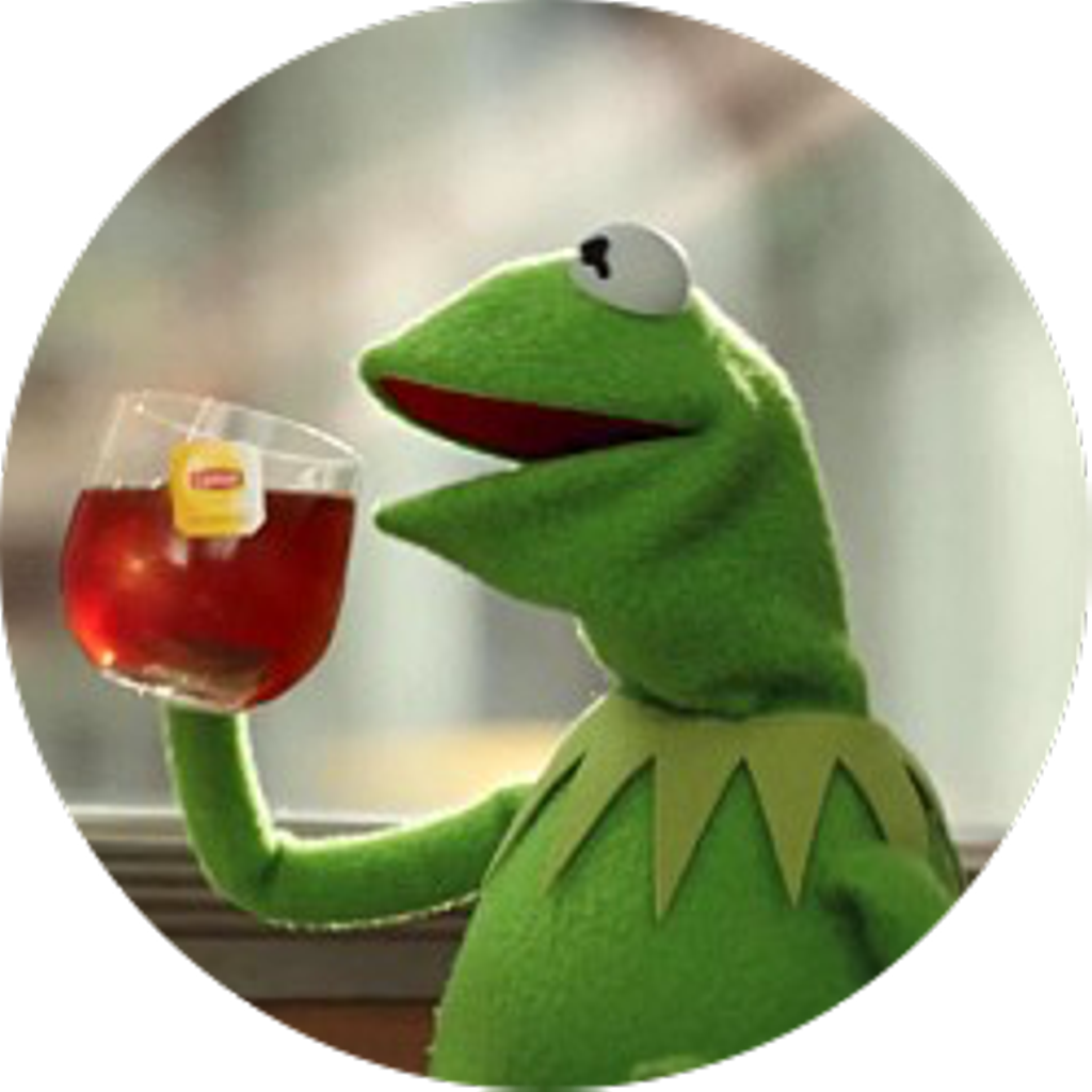 Kermit Sipping Tea Meme PNG Image