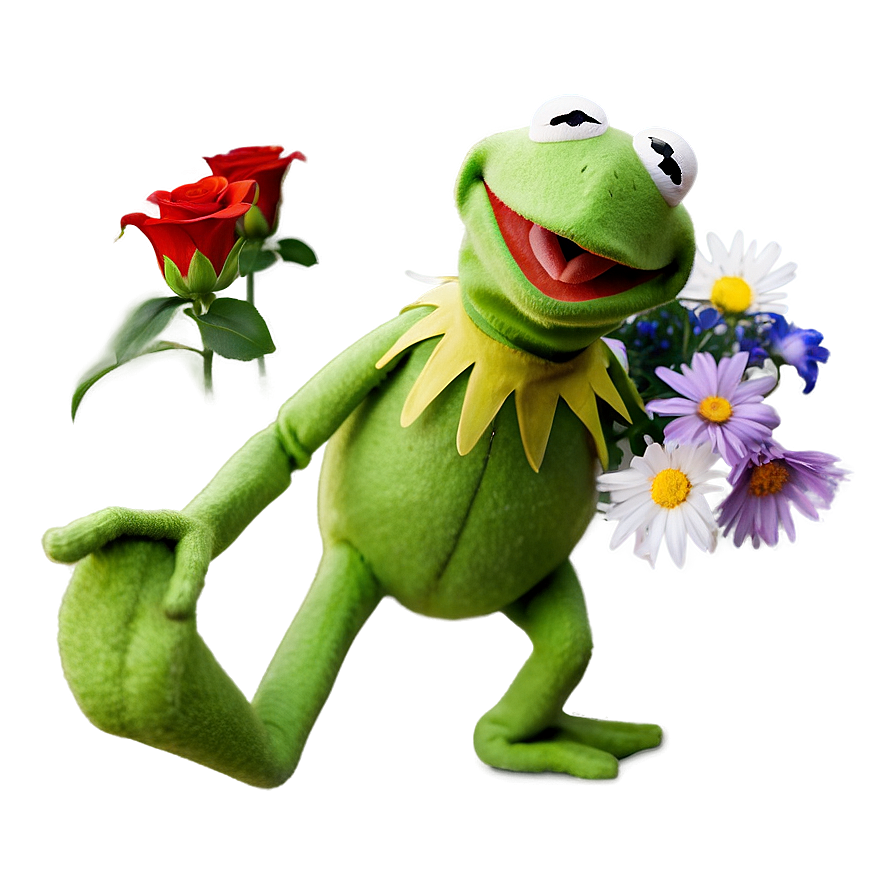 Kermit With Flowers Png 62 PNG Image