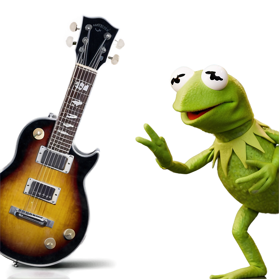 Kermit With Guitar Png Hnu PNG Image