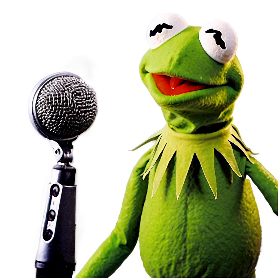 Kermit With Microphone Png Nqb PNG Image