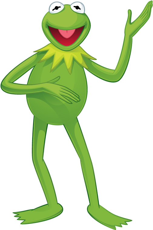 Kermitthe Frog Waving PNG Image