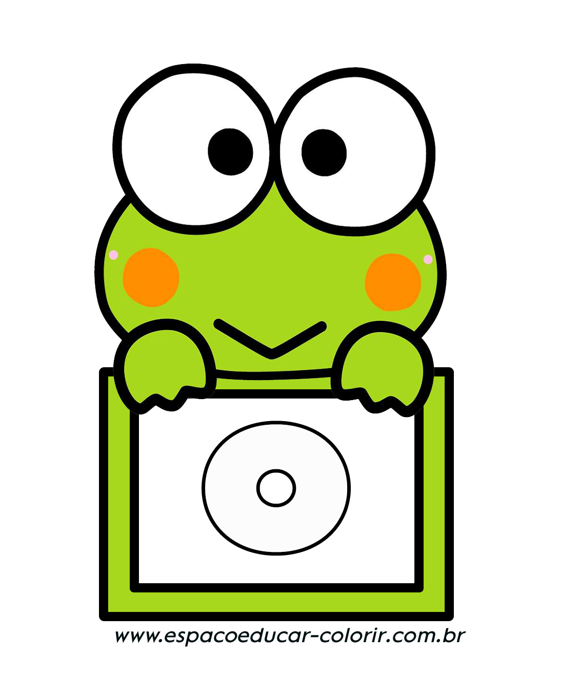 Keroppi Holding Sign Illustration PNG Image