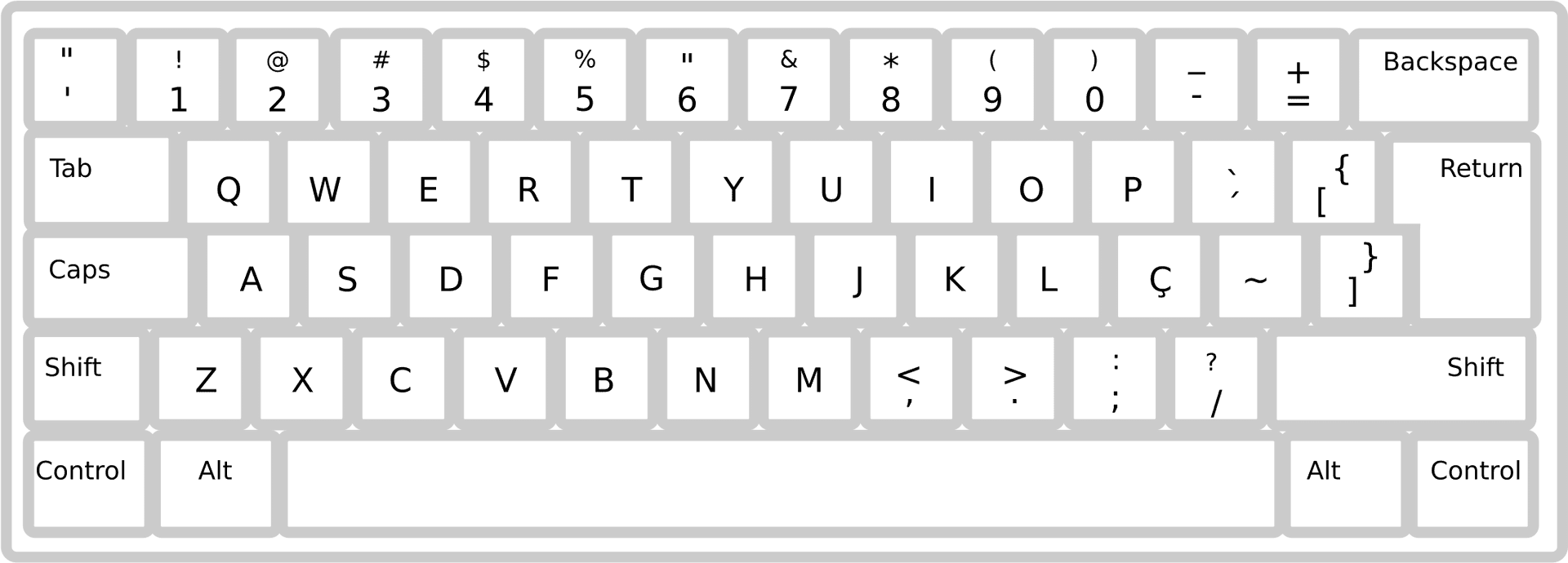 Keyboard Layout Graphic PNG Image