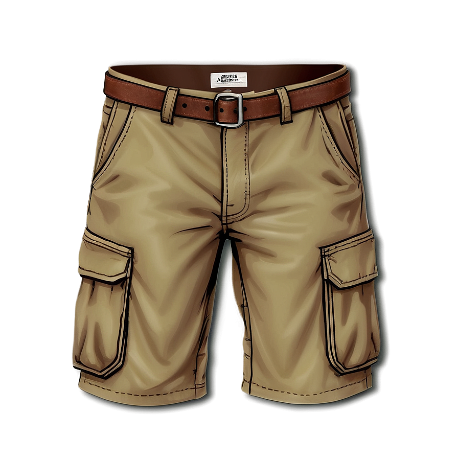 Khaki Cargo Shorts Png Dos88 PNG Image