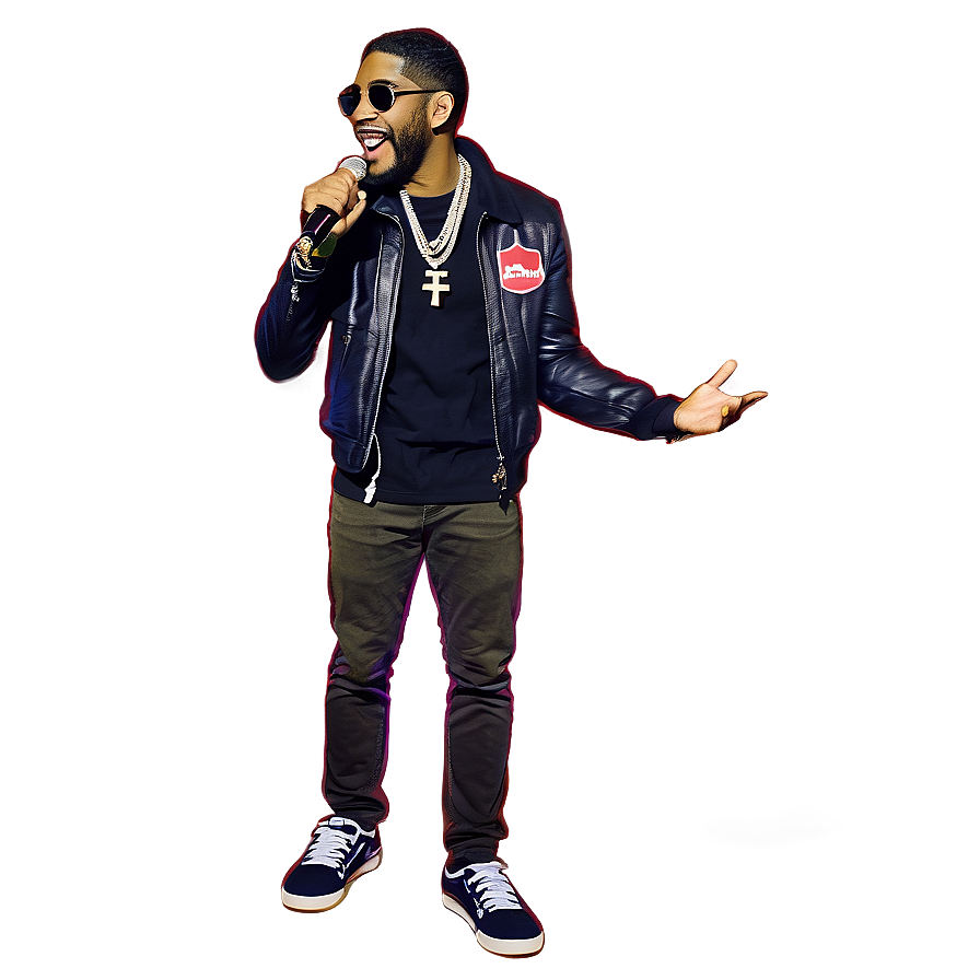 Kid Cudi With Microphone Png Ryw PNG Image