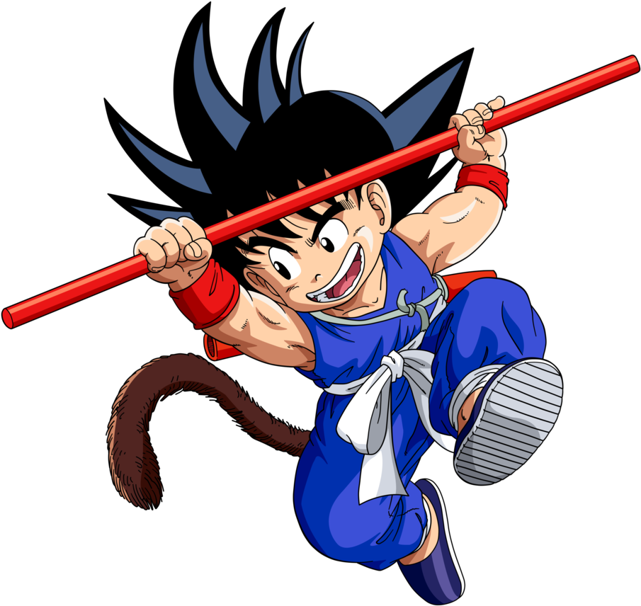 Kid Goku Flying Nimbus Adventure PNG Image