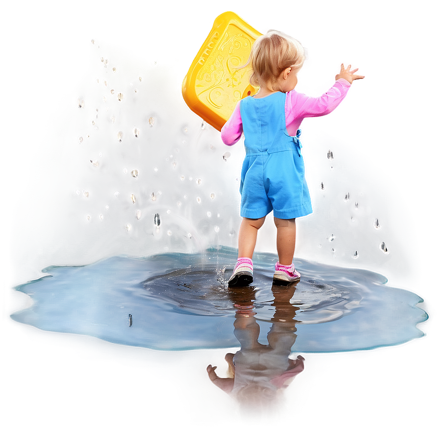 Kid Jumping In Puddle Png 05242024 PNG Image