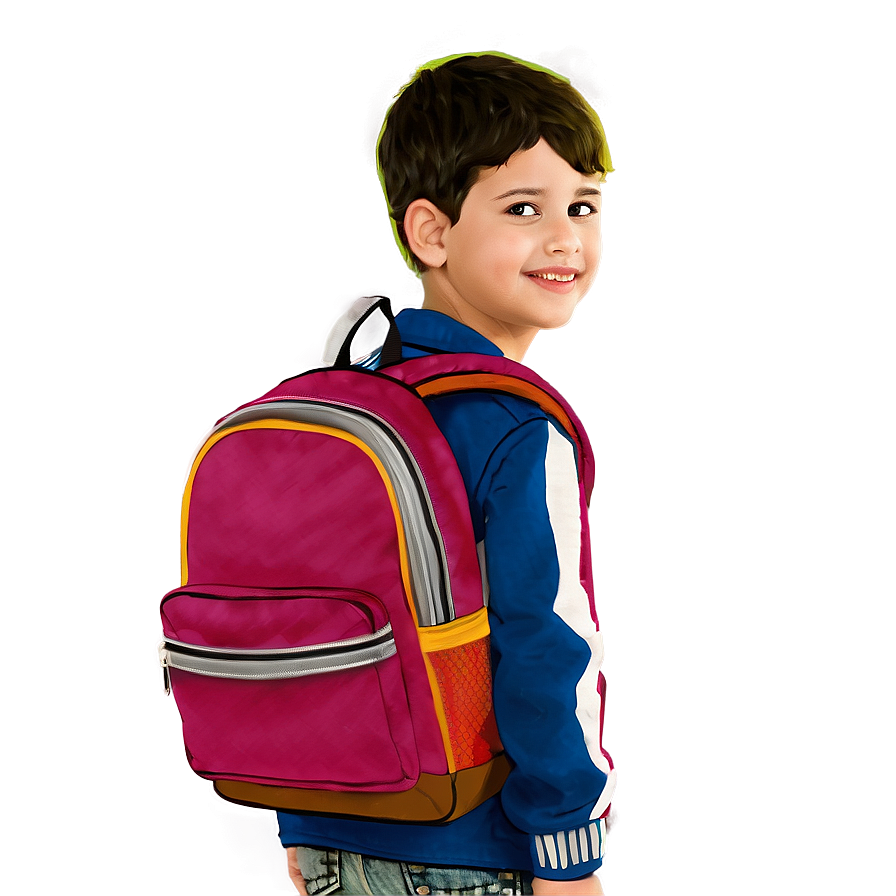 Kid With Backpack Png Lek97 PNG Image