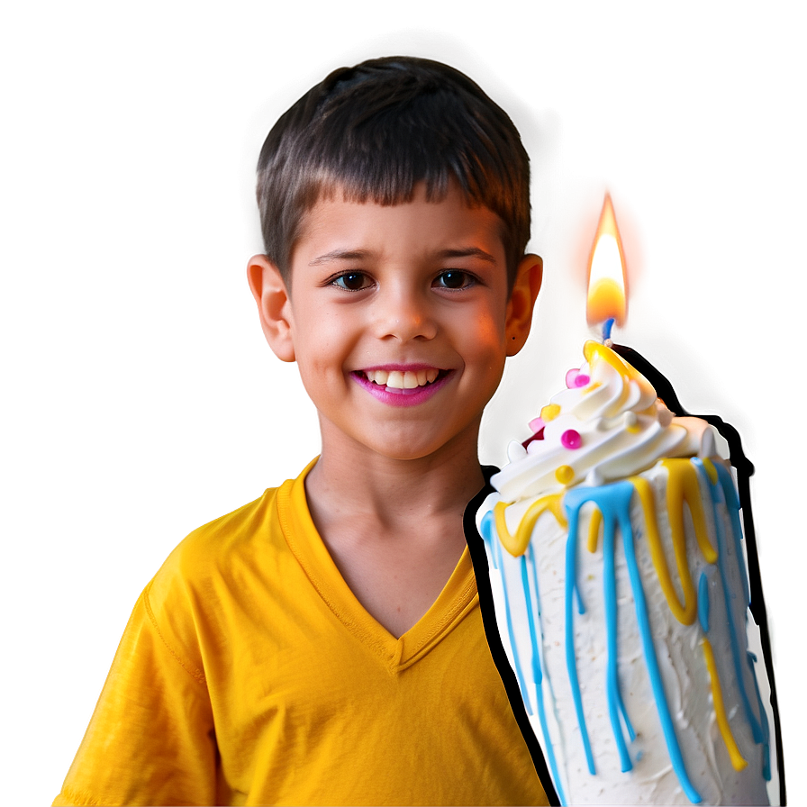 Kid With Birthday Cake Png Eih73 PNG Image