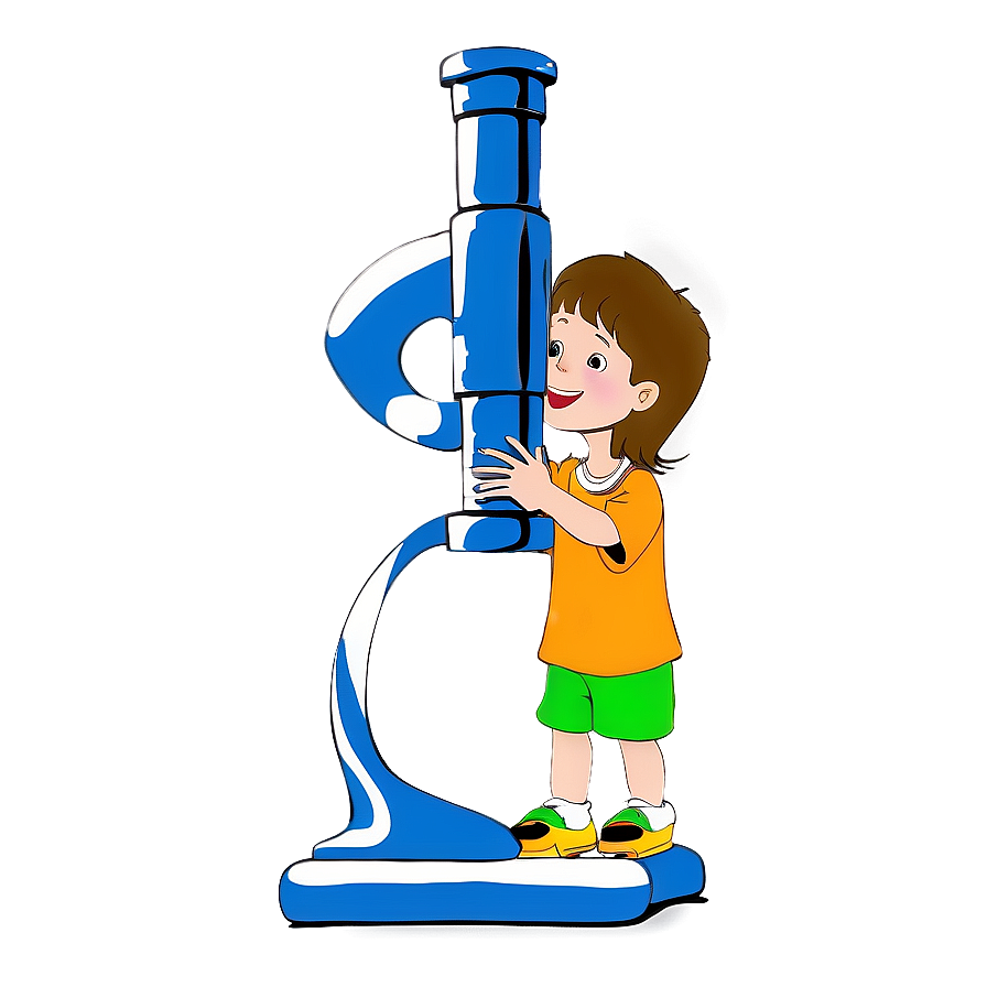 Kid With Microscope Png Qbw99 PNG Image