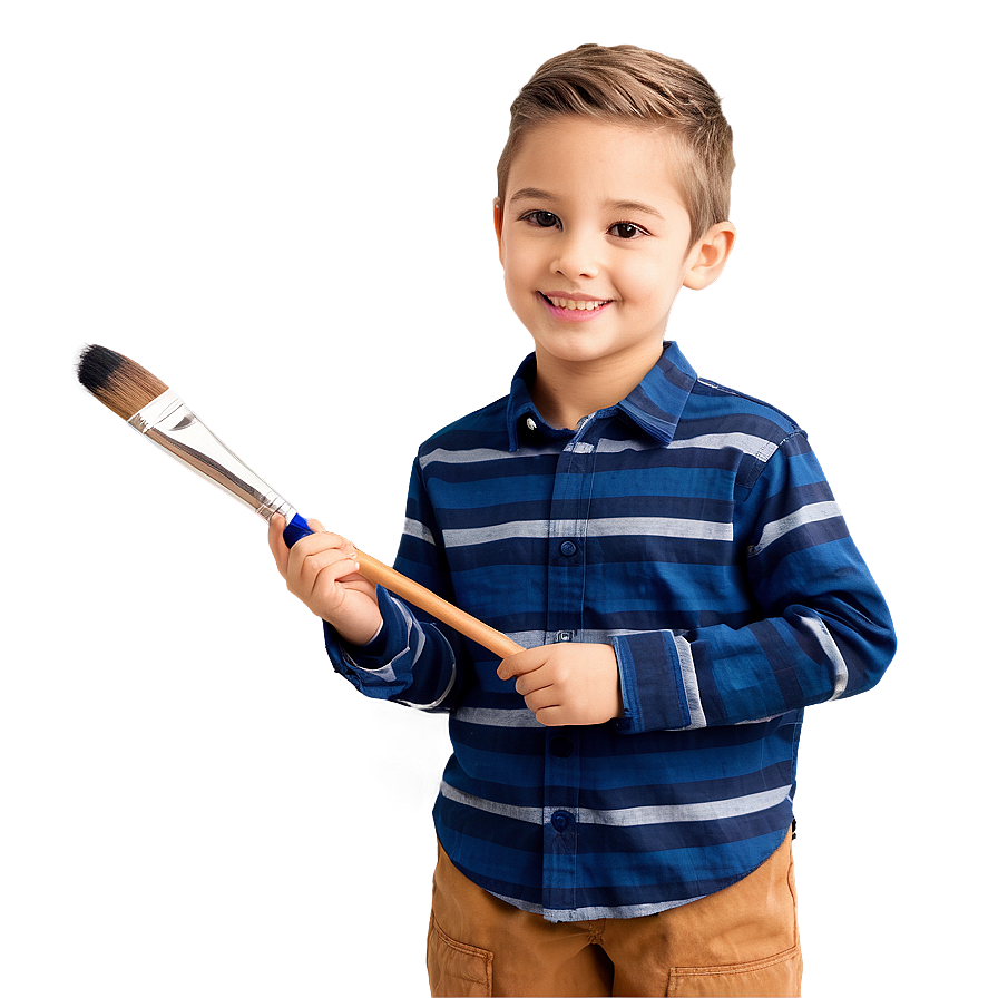 Kid With Paintbrush Png 39 PNG Image