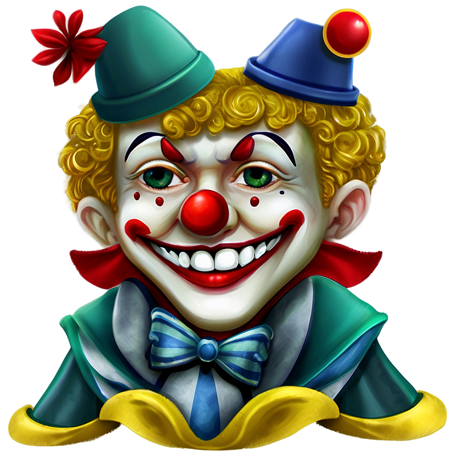 Kids Clown Face Illustration Png Jfc PNG Image