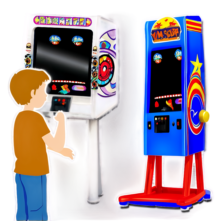 Kids Playing Arcade Games Png Dqn PNG Image