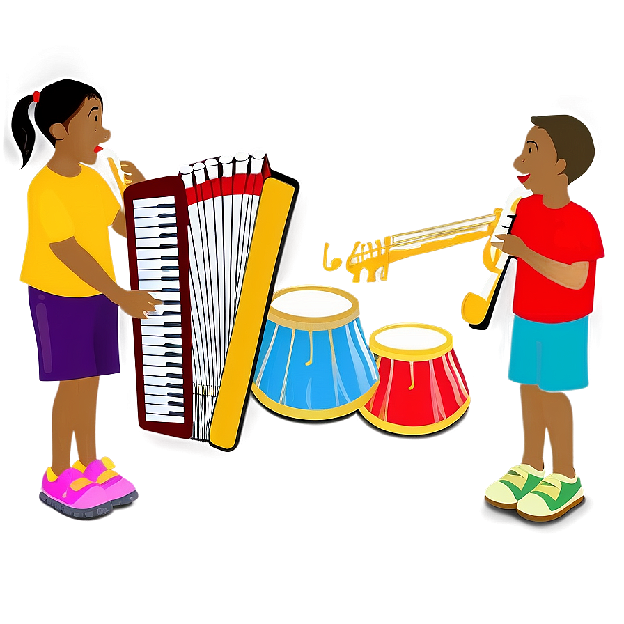 Kids Playing Instruments Clipart Png Yvr PNG Image