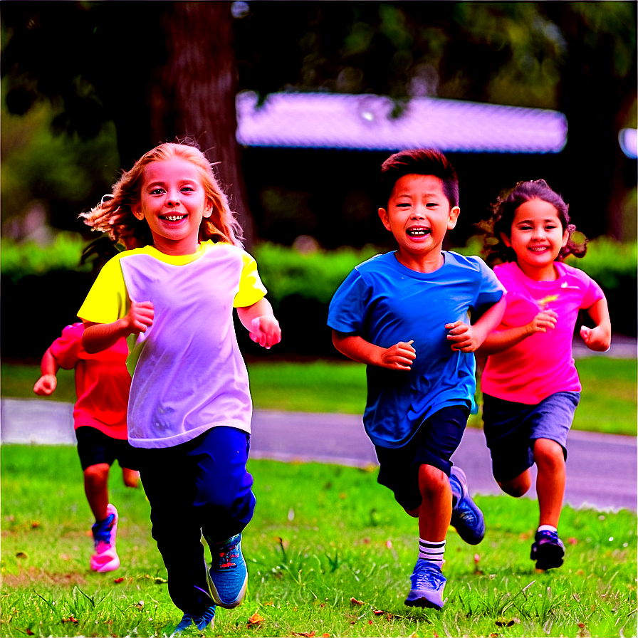 Kids Running Joyfully Png Rwq5 PNG Image