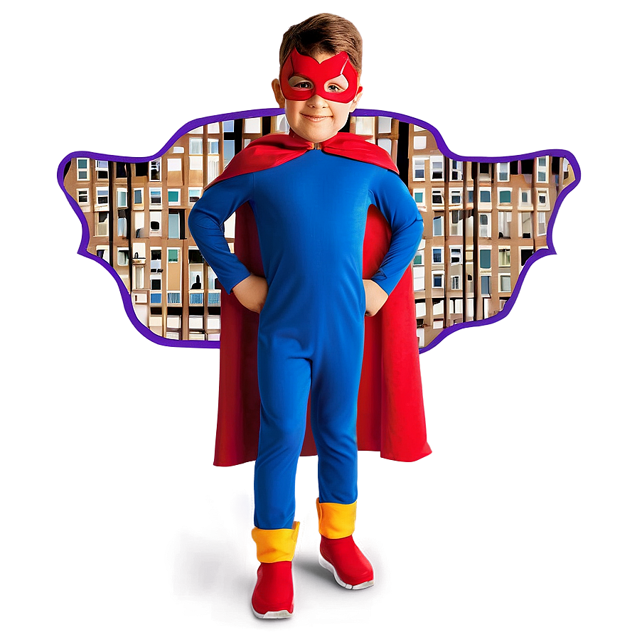 Kids Superhero Cape Costume Png Ghk PNG Image