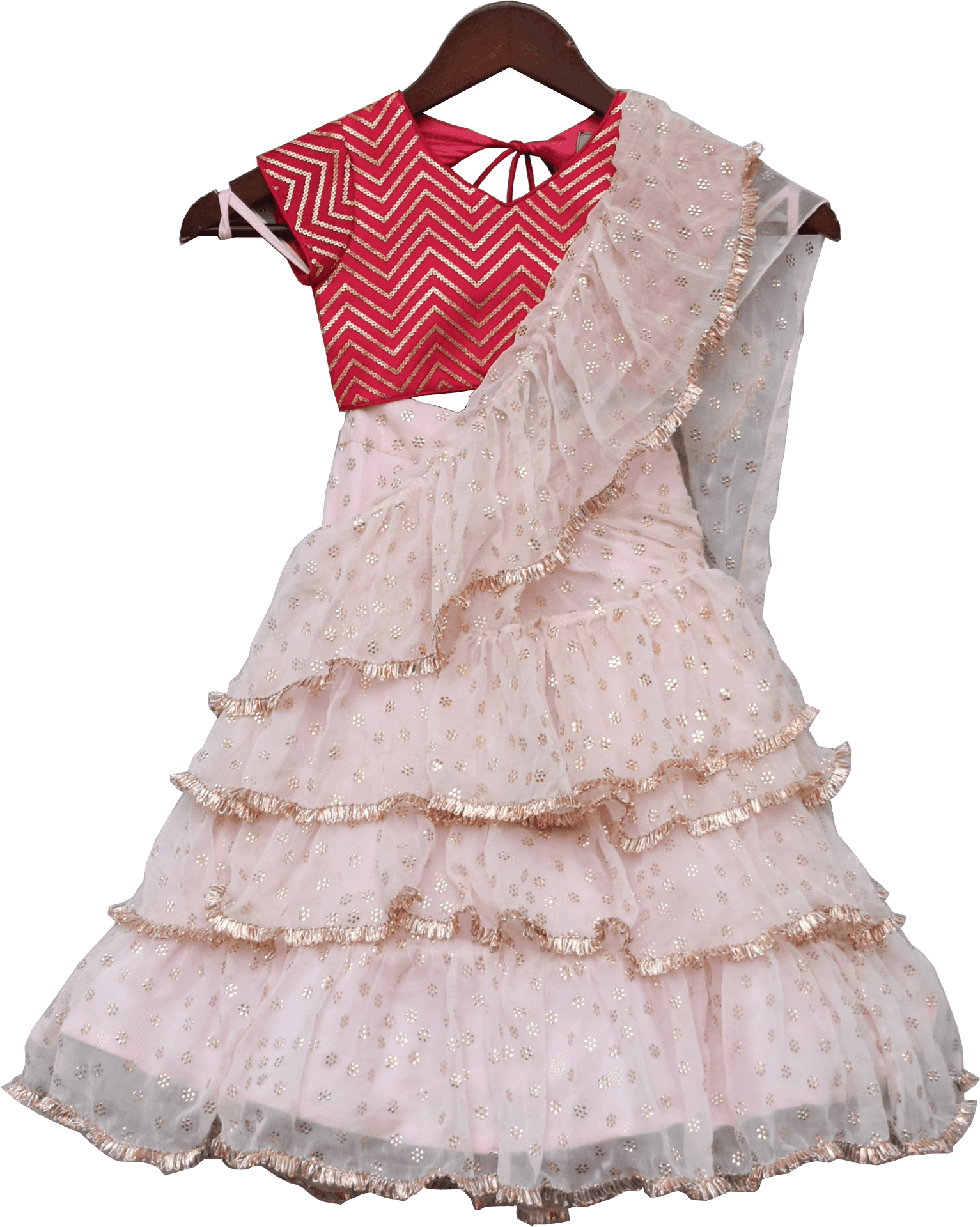 Kids Traditional Lehenga Choli Design PNG Image