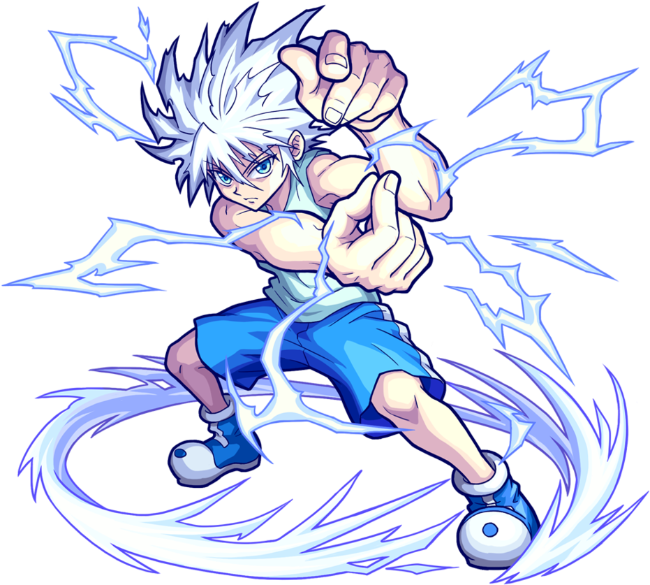 Killua_ Zoldyck_ Electric_ Aura PNG Image