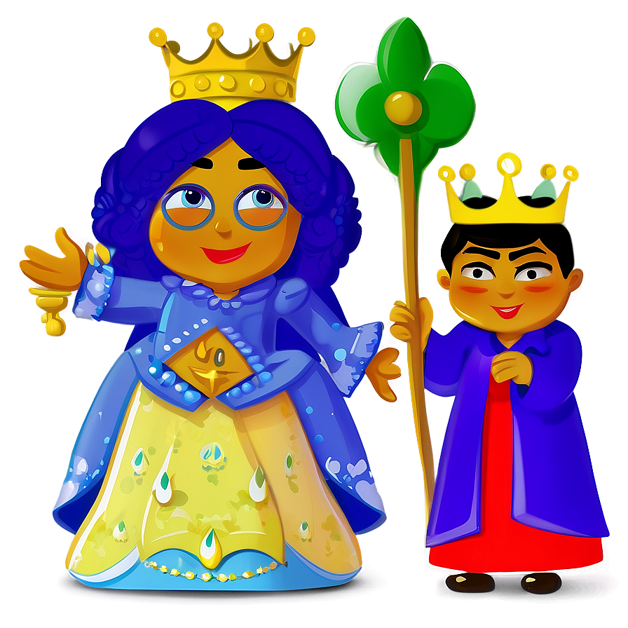 King And Queen Cartoon Character Png Lnx PNG Image