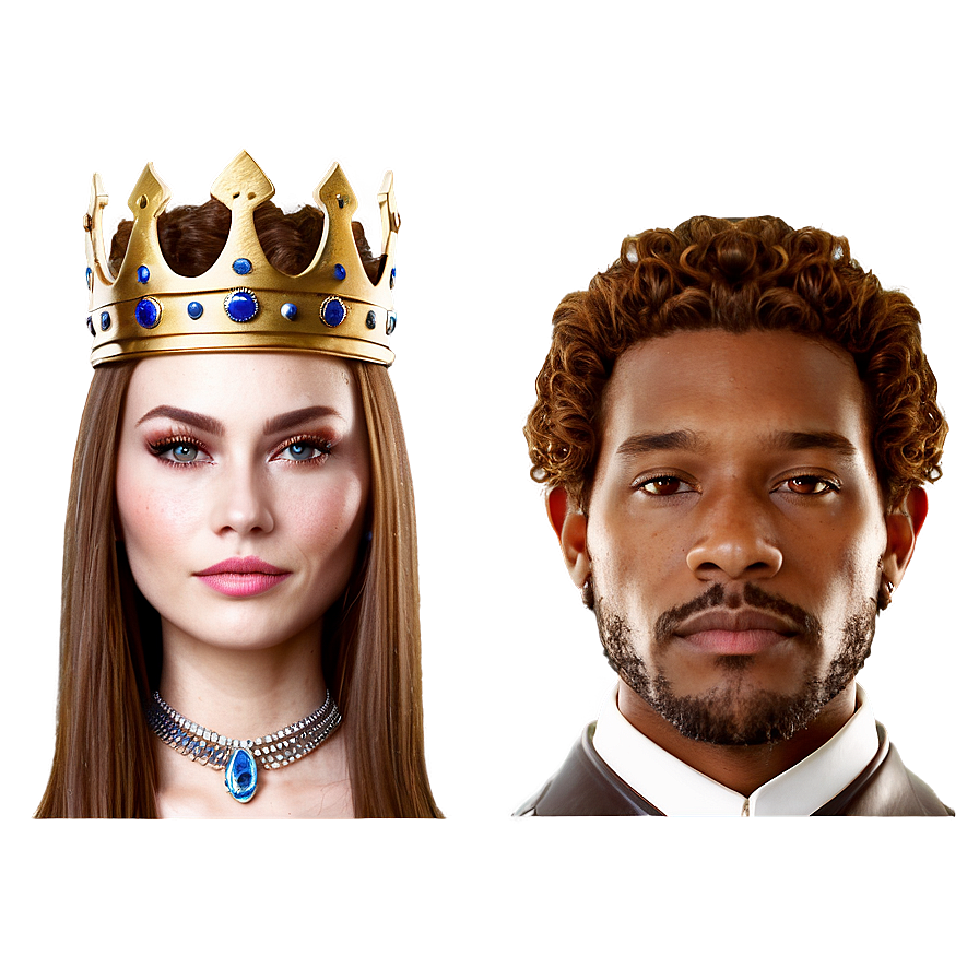 King And Queen Face Png 06252024 PNG Image