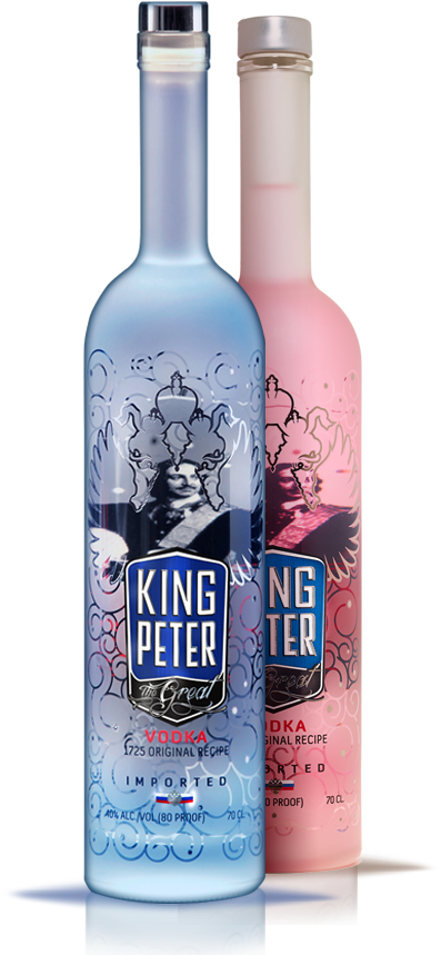 King Peter Vodka Bottles PNG Image