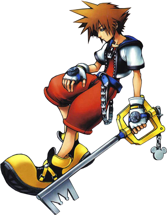 Kingdom Hearts Sorawith Keyblade PNG Image