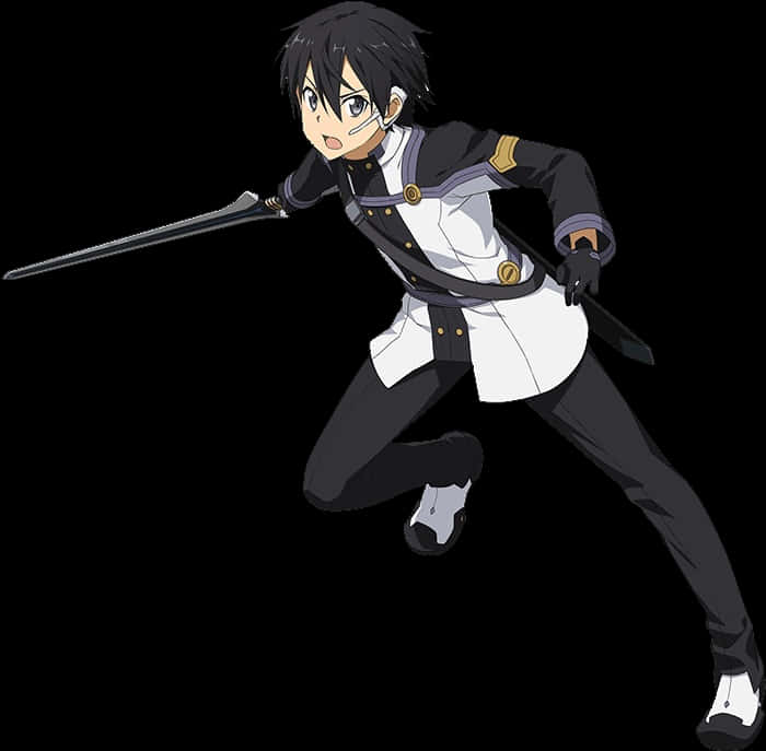 Kirito_ Action_ Pose_ S A O PNG Image