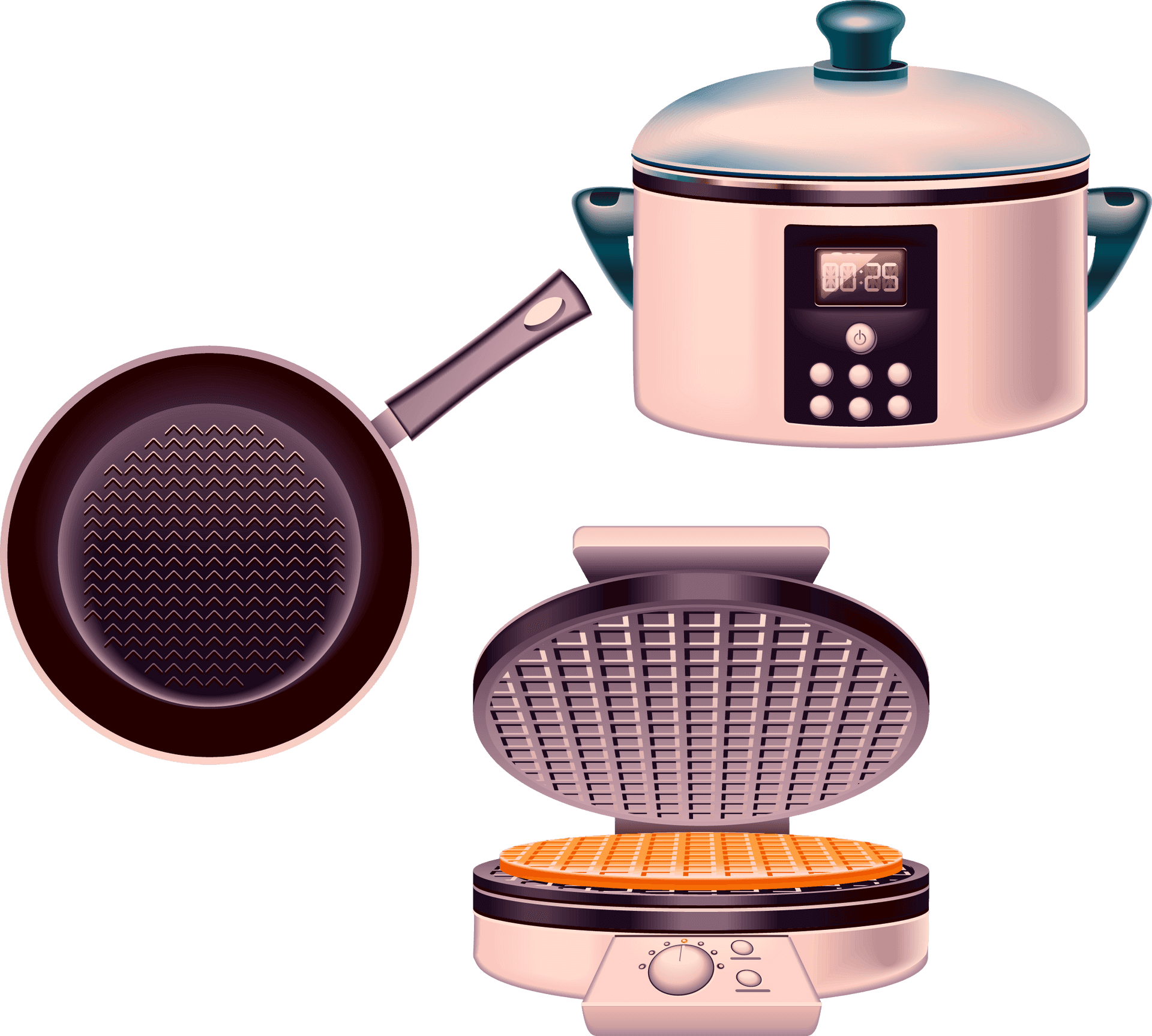 Kitchen Cookware Set Illustration PNG Image