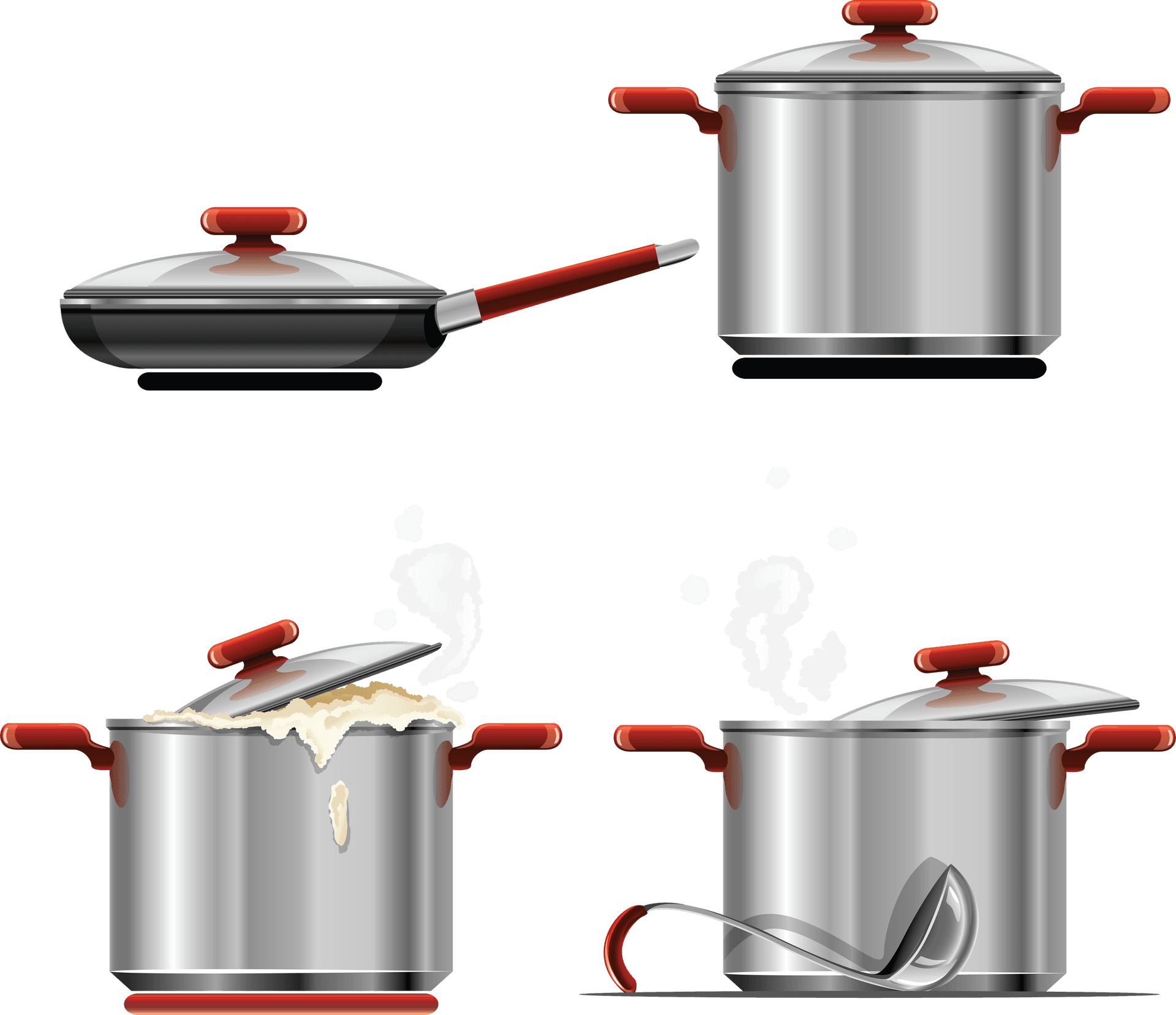 Kitchen Cookware Set Illustration PNG Image