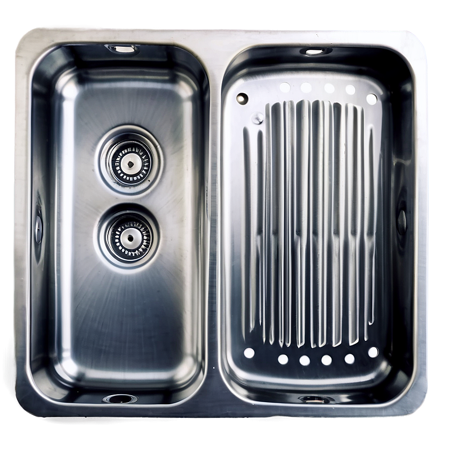 Kitchen Sink With Drainboard Png 96 PNG Image