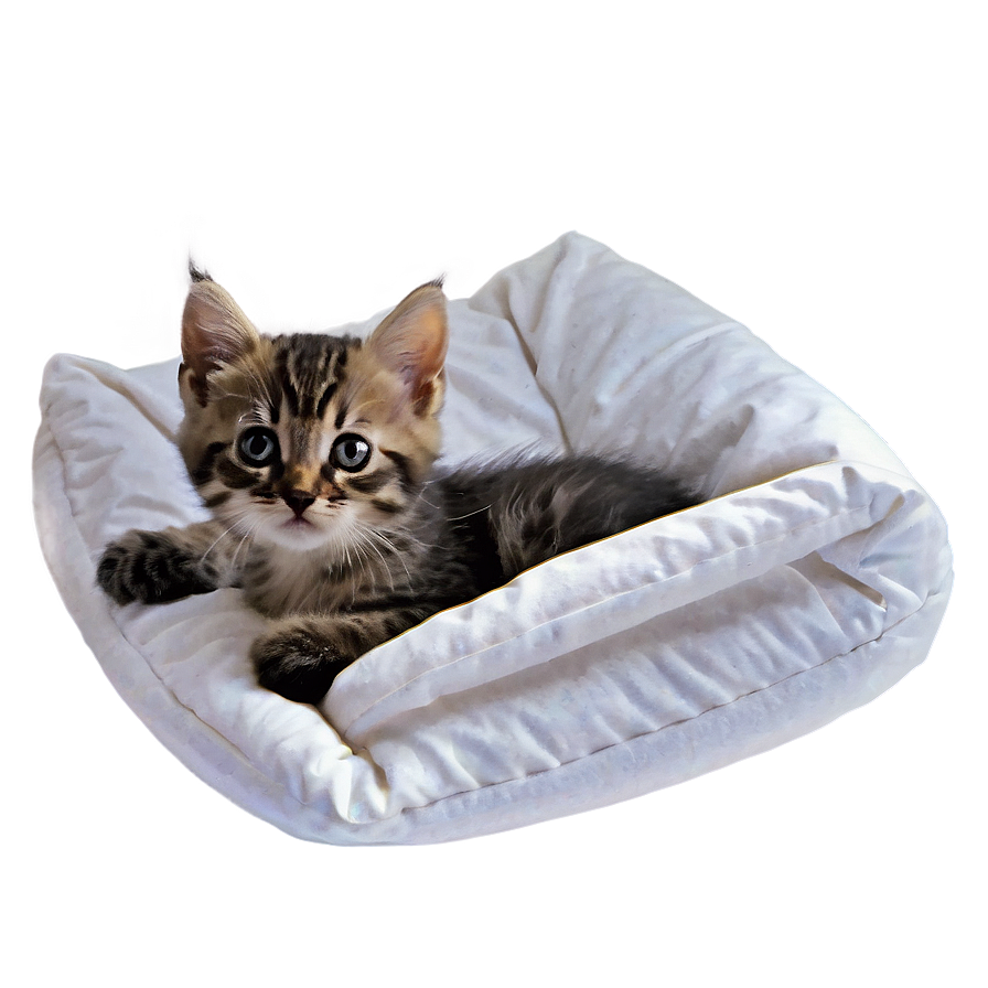 Kitten In Bed Png 51 PNG Image