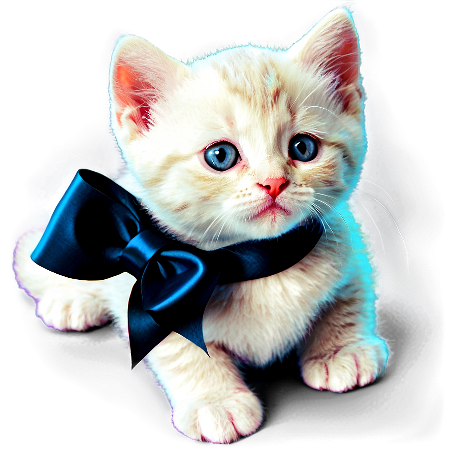 Kitten With Bow Png Cdj89 PNG Image