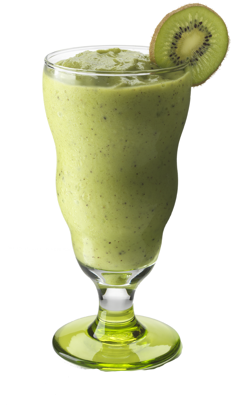 Kiwi Green Smoothie Glass PNG Image