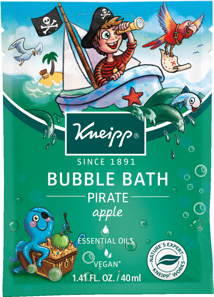 Kneipp Pirate Apple Bubble Bath Packaging PNG Image