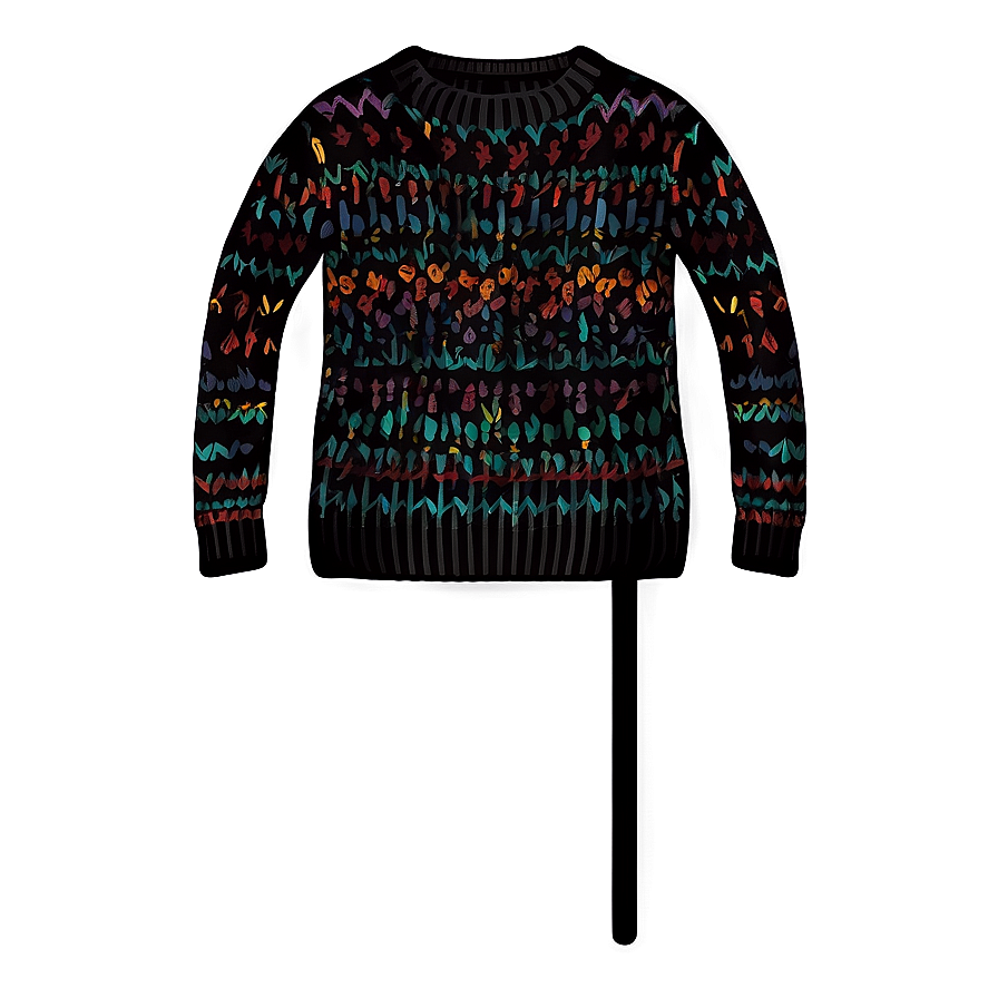 Knit Black Sweater Png Icf1 PNG Image