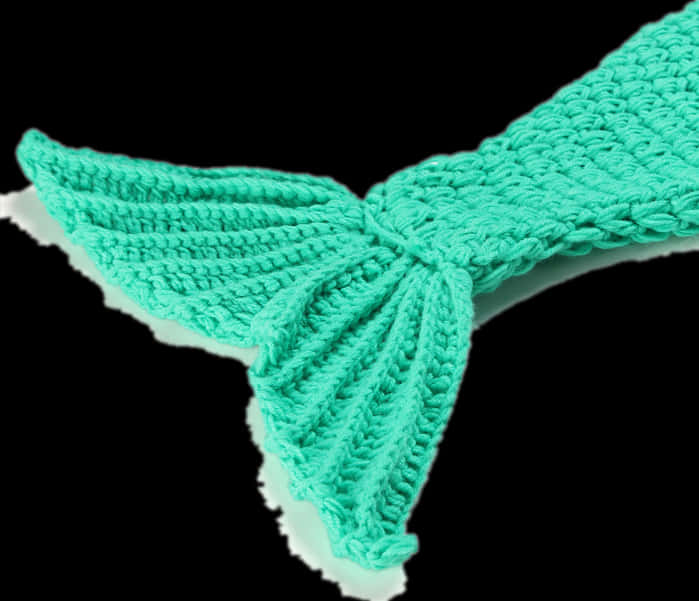 Knitted Mermaid Tail Blanket Green PNG Image